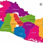 Map with Cities of El Salvador