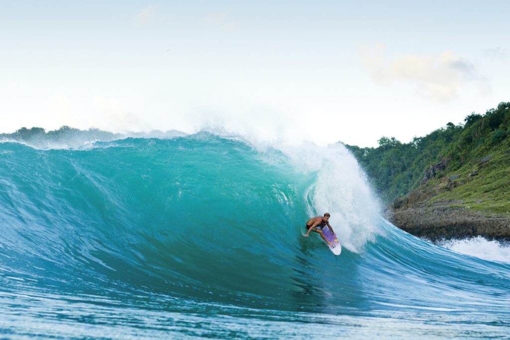 Surfing in the Caribbean